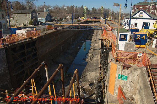 The New York State Canal Corporation has been working on Lock 24 during the off season. 