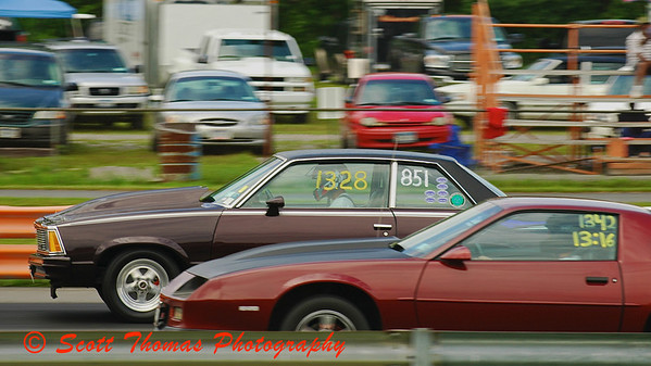 Street Class cars in a close race at ESTA Safety Park Dragstrip.